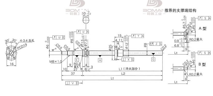 KURODA DP0801JS-HDNR-0260B-C3F 黑田微型丝杆